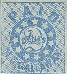 Postmasters' Provisional of Memphis, TN, blue