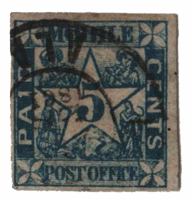 Postmasters Provisional of Milton, NC, blue