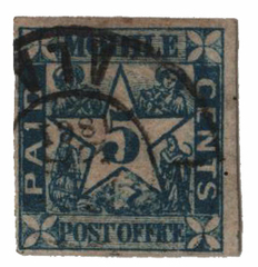 Postmasters' Provisional of Milton, NC, blue