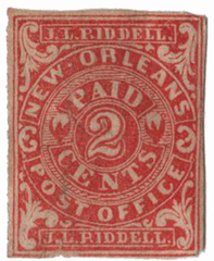 Postmasters' Provisional of New Orleans, LA, red