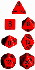 Red/Black Opaque d6 w/ #'s - PQ0614