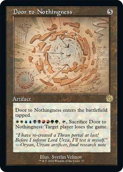 Door to Nothingness - Foil - Retro Schematic