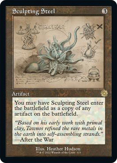 Sculpting Steel - Foil - Retro Schematic