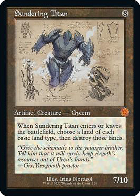 Sundering Titan - Foil - Retro Schematic