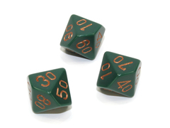 Dusty Green w/copper Opaque Tens 10 - PQ1115