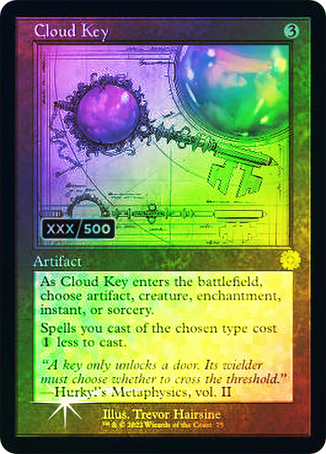 Cloud Key - Foil - Retro Schematic - Serialized