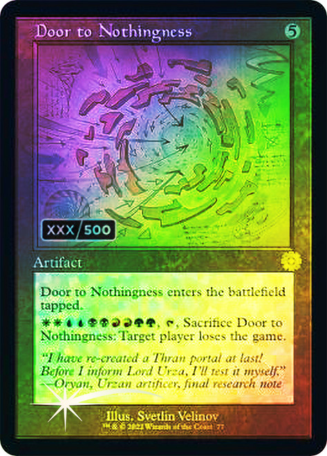 Door to Nothingness - Foil - Retro Schematic - Serialized