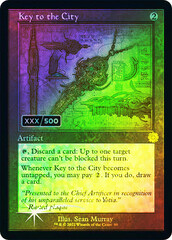 Key to the City - Foil - Retro Schematic - Serialized