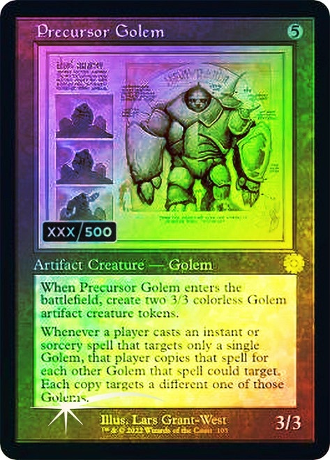 Precursor Golem - Foil - Retro Schematic - Serialized