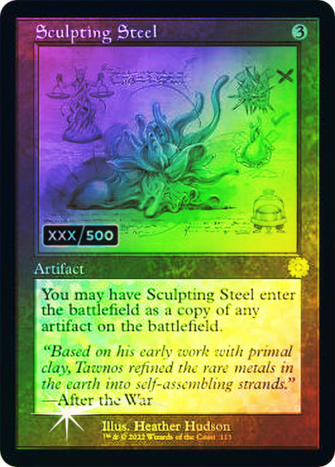 Sculpting Steel - Foil - Retro Schematic - Serialized