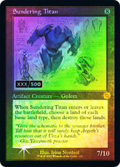 Sundering Titan - Foil - Retro Schematic - Serialized