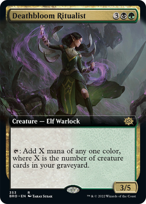 Deathbloom Ritualist - Foil - Extended Art