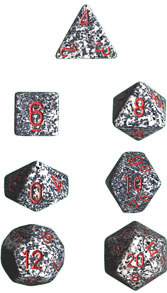 Granite Speckled d6 w/ #s - PS0630