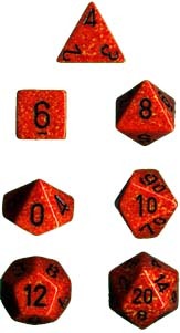 Fire Speckled d20 - PS2021