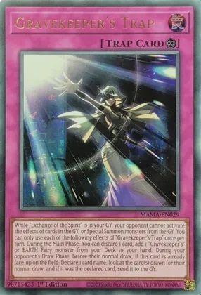 Gravekeepers Trap - MAMA-EN029 - Ultra Pharaohs Rare - 1st Edition