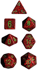 Strawberry Speckled d6 w/ #'s - PS0635