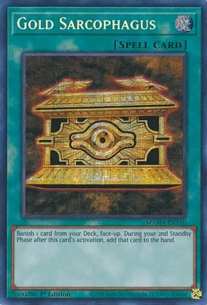 Gold Sarcophagus - MAMA-EN110 - Secret Pharaohs Rare - 1st Edition