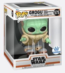 Funko POP! Super Deluxe Vinyl: #575 - Grogu Macy’s Thanksgiving Day Balloon With Handlers - The Mandalorian