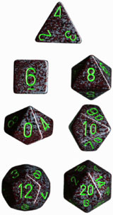 Earth Speckled d6 w/ #s - PS0622