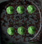 36mm Speckled d6 Earth w/ spots - DS3622
