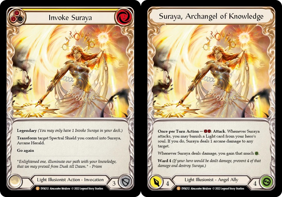 Invoke Suraya // Suraya, Archangel of Knowledge - Rainbow Foil
