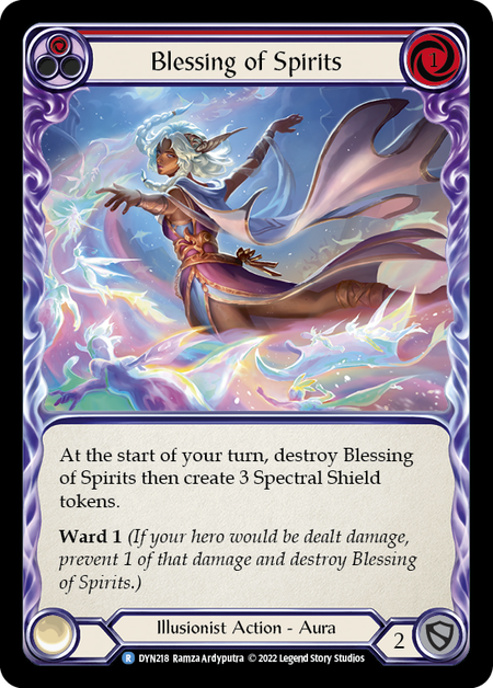 Blessing of Spirits (Red) - Rainbow Foil