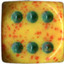 36mm Speckled d6 Lotus w/ spots - DS3616