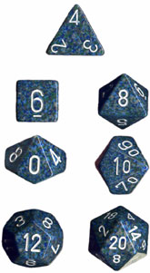 34mm Speckled d20 Sea - XS2037