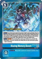 Blazing Memory Boost! - BT10-097 R - P (Xros Encounter Pre-Release Promo)