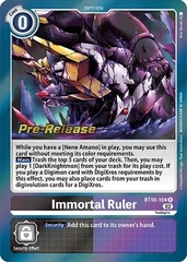 Immortal Ruler - BT10-104 R - P (Xros Encounter Pre-Release Promo)