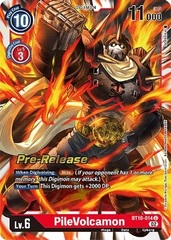 PileVolcamon - BT10-014 U - P (Xros Encounter Pre-Release Promo)