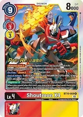 Shoutmon X4 - BT10-009 R - P (Xros Encounter Pre-Release Promo)