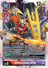 Shoutmon X5B - BT10-015 R - P (Xros Encounter Pre-Release Promo)