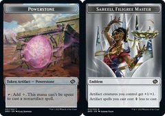 Powerstone // Emblem - Saheeli, Filigree Master Double-sided Token - Foil