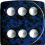 Stealth Speckled d6 w/spots 12mm - DS1291