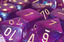 Polyhedral Royal Purple w gold d10 - PB1017