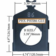 Rosco Standard Black and White Glass Spectrum Gobo #81117 Triangle Outline (86mm = 3.4