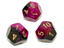 Polyhedral Black-Purple w/gold d12 - PG1240