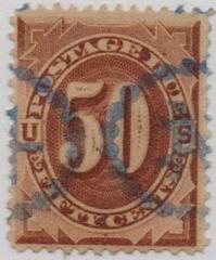 50c Postage Due - red brown.