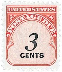 3c Postage Due - Rotary Press, carmine rose.