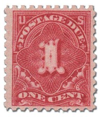 1c Postage Due Stamp - rose.