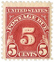 5c Postage Due Stamp - carmine