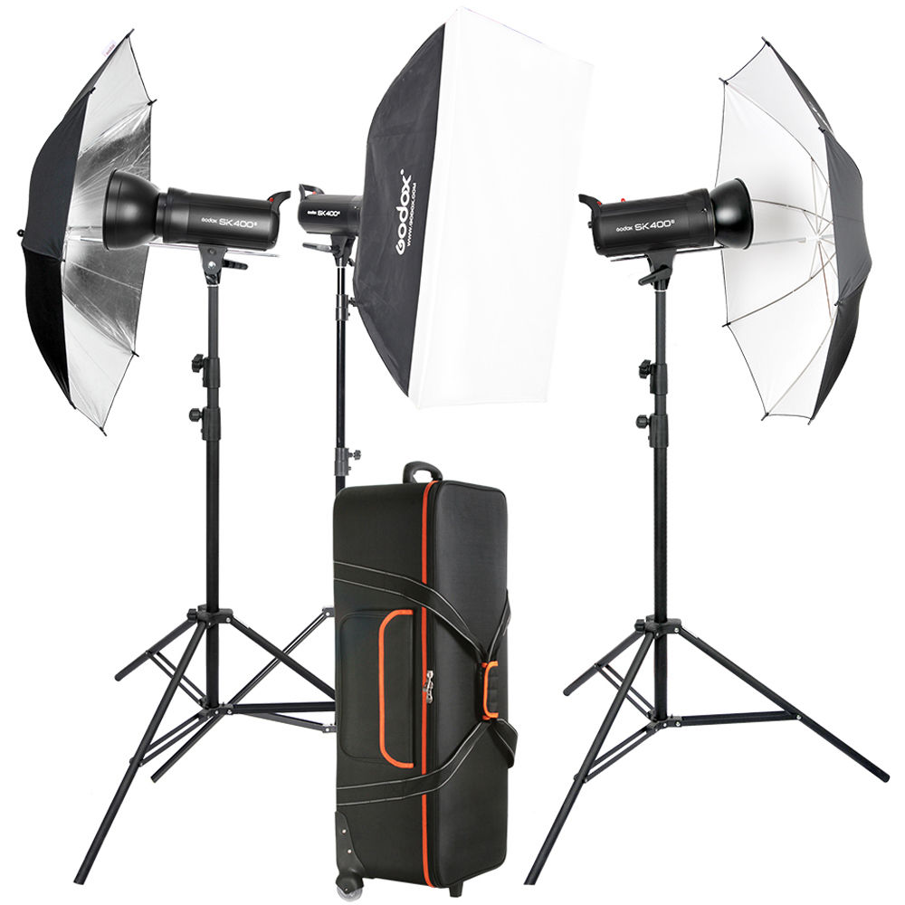 Godox SK400II 3-Light Studio Flash Kit