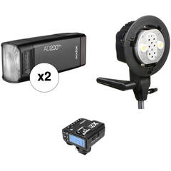 Godox AD200Pro Dual Flash Kit with Bracket and X2 Trigger for FUJIFILM