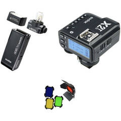 Godox AD200 Kit with X2 Trigger, Barndoors, and Color Filters for Nikon