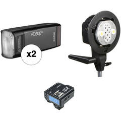 Godox AD200Pro Dual Flash Kit with Bracket and X2 Trigger for Nikon