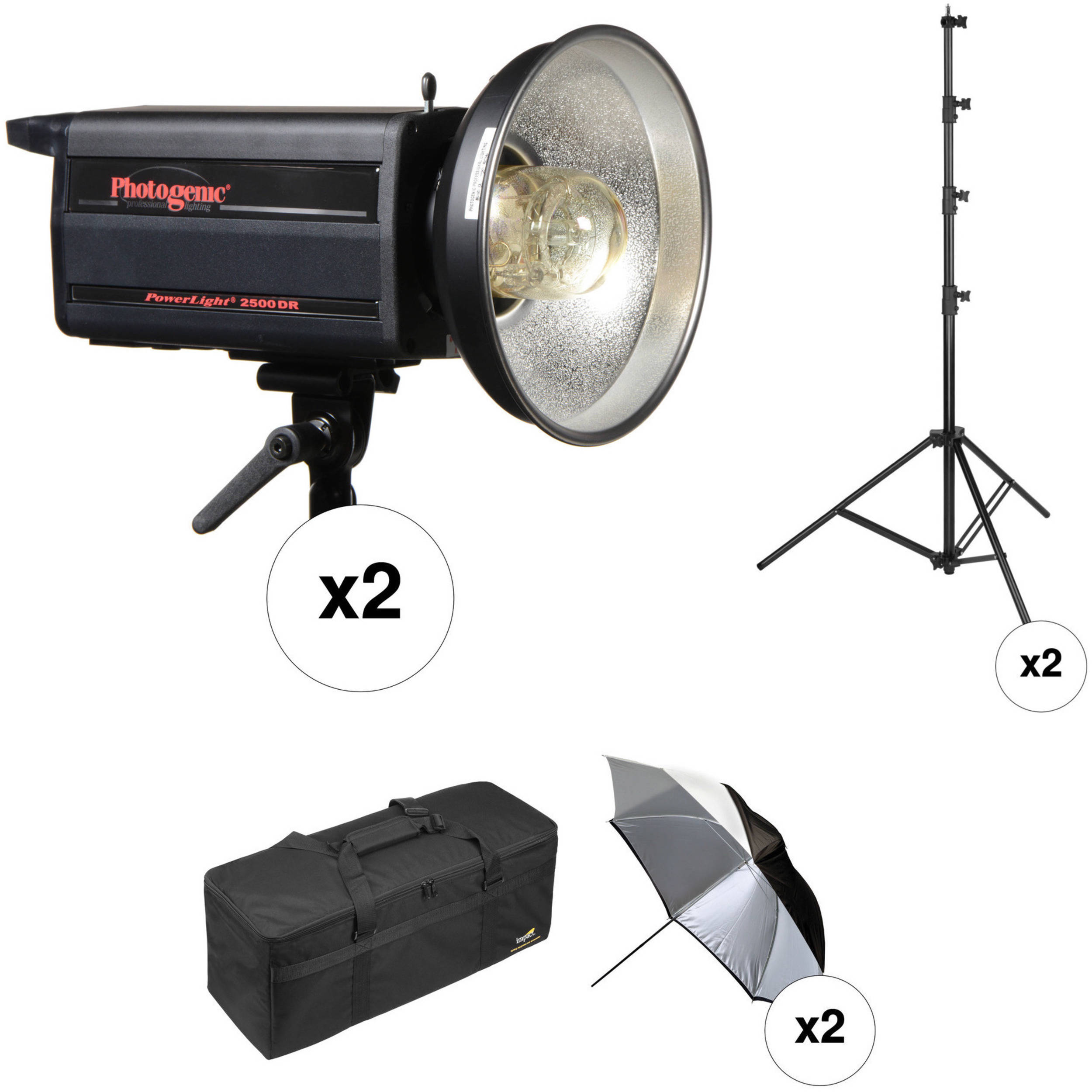 Photogenic Two 2500DR-UV Powerlight Kit (120V)