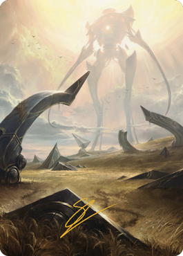 Plains 1 Art Card - Gold-Stamped Signature