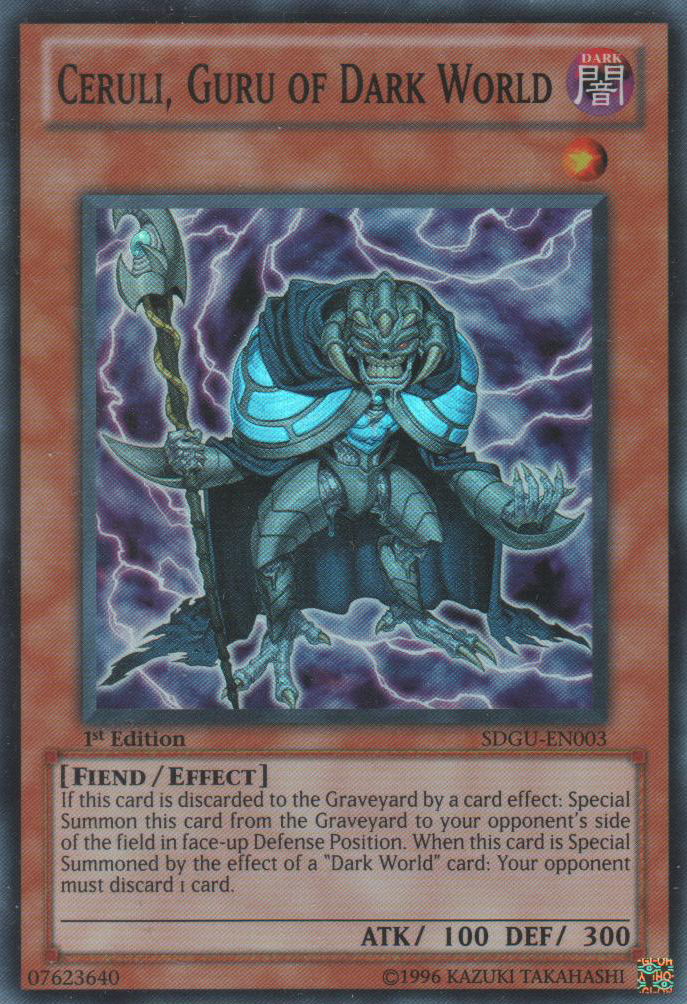 Ceruli, Guru of Dark World - SDGU-EN003 - Super Rare - 1st Edition