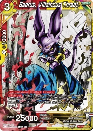Beerus, Villainous Threat - BT19-143 - C